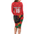 Custom Portugal Football Long Sleeve Bodycon Dress Barcelos Rooster Mascot Dynamic Style