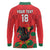 Custom Portugal Football Long Sleeve Polo Shirt Barcelos Rooster Mascot Dynamic Style