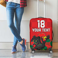 Custom Portugal Football Luggage Cover Barcelos Rooster Mascot Dynamic Style