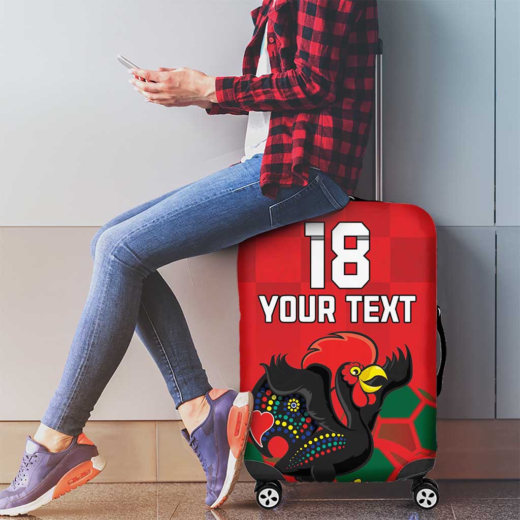 Custom Portugal Football Luggage Cover Barcelos Rooster Mascot Dynamic Style