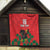 Custom Portugal Football Quilt Barcelos Rooster Mascot Dynamic Style