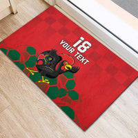 Custom Portugal Football Rubber Doormat Barcelos Rooster Mascot Dynamic Style