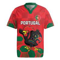 Custom Portugal Football Rugby Jersey Barcelos Rooster Mascot Dynamic Style