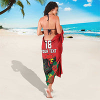 Custom Portugal Football Sarong Barcelos Rooster Mascot Dynamic Style