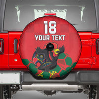 Custom Portugal Football Spare Tire Cover Barcelos Rooster Mascot Dynamic Style