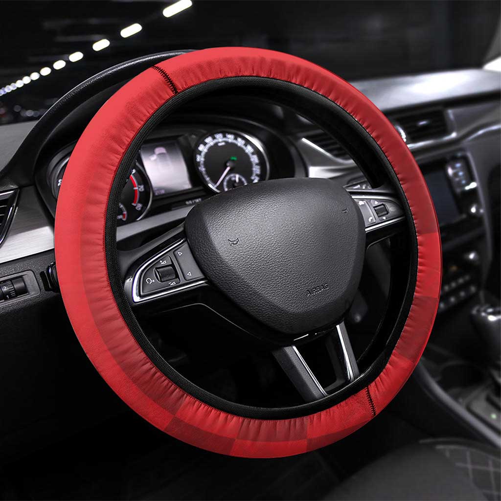 Portugal Football Steering Wheel Cover Barcelos Rooster Mascot Dynamic Style