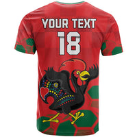Custom Portugal Football T Shirt Barcelos Rooster Mascot Dynamic Style