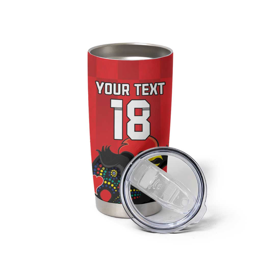 Custom Portugal Football Tumbler Cup Barcelos Rooster Mascot Dynamic Style