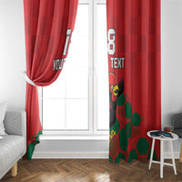 Custom Portugal Football Window Curtain Barcelos Rooster Mascot Dynamic Style