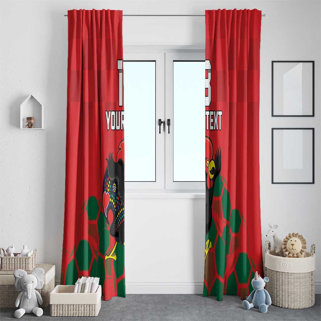 Custom Portugal Football Window Curtain Barcelos Rooster Mascot Dynamic Style