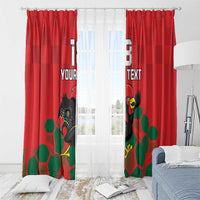 Custom Portugal Football Window Curtain Barcelos Rooster Mascot Dynamic Style
