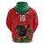 Custom Portugal Football Zip Hoodie Barcelos Rooster Mascot Dynamic Style
