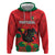 Custom Portugal Football Zip Hoodie Barcelos Rooster Mascot Dynamic Style