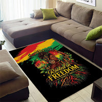 Juneteenth Rooted in Freedom Area Rug Black Pride African Queen