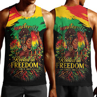 Juneteenth Rooted in Freedom Men Tank Top Black Pride African Queen