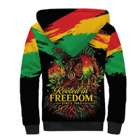 Juneteenth Rooted in Freedom Sherpa Hoodie Black Pride African Queen