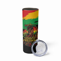 Juneteenth Rooted in Freedom Skinny Tumbler Black Pride African Queen