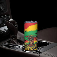 Juneteenth Rooted in Freedom Skinny Tumbler Black Pride African Queen