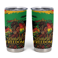 Juneteenth Rooted in Freedom Tumbler Cup Black Pride African Queen