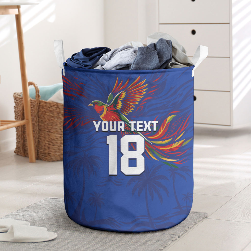 Haiti Heritage Football 2026 Custom Laundry Basket Hispaniolan Trogon Bird
