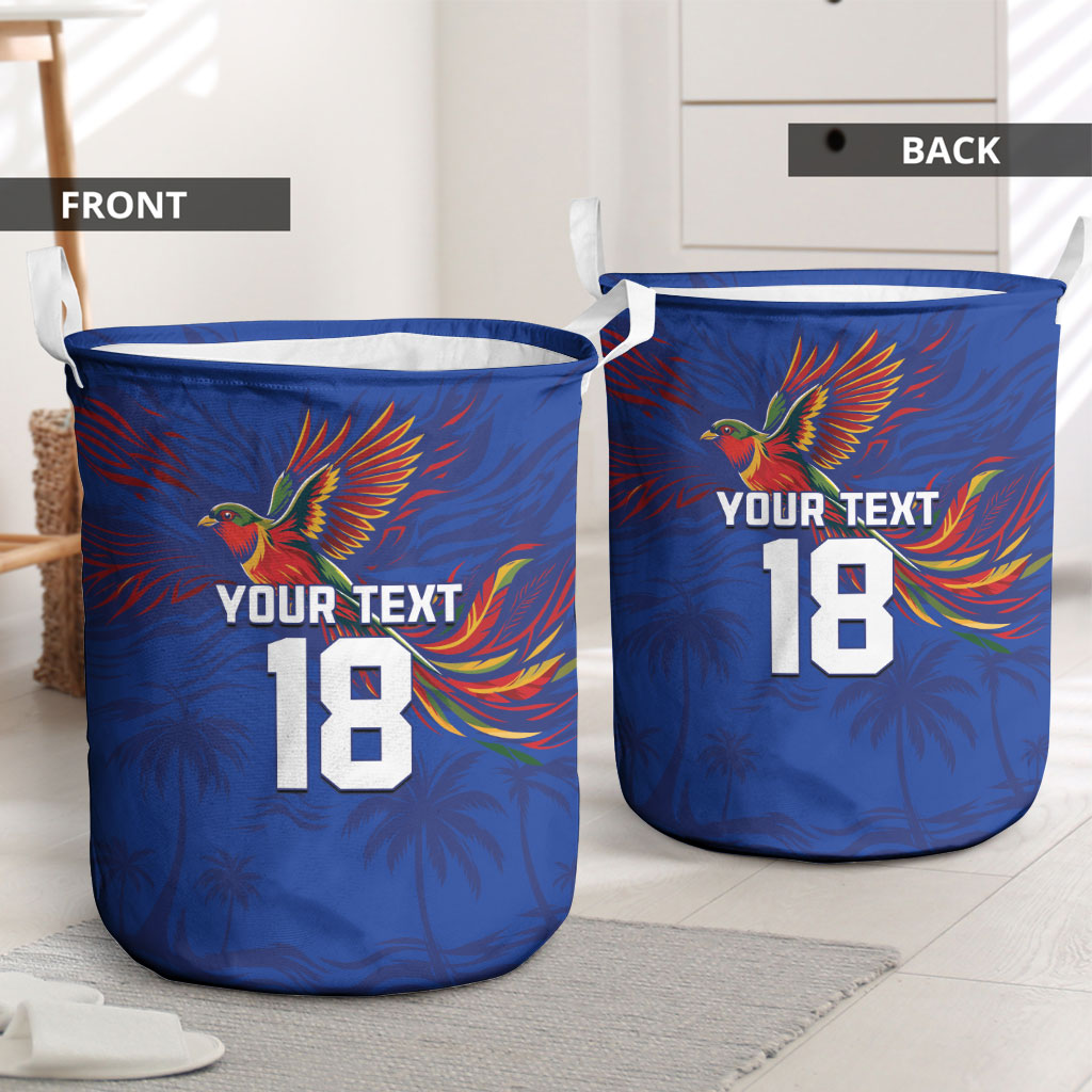 Haiti Heritage Football 2026 Custom Laundry Basket Hispaniolan Trogon Bird