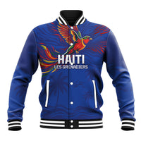 Haiti Heritage Football 2026 Custom Baseball Jacket Hispaniolan Trogon Bird