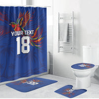 Haiti Heritage Football 2026 Custom Bathroom Set Hispaniolan Trogon Bird