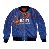 Haiti Heritage Football 2026 Custom Bomber Jacket Hispaniolan Trogon Bird