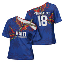 Haiti Heritage Football 2026 Custom Cross Shoulder Shirt Hispaniolan Trogon Bird