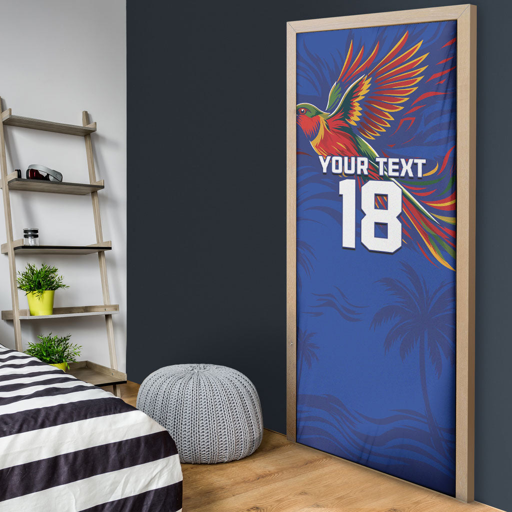 Haiti Heritage Football 2026 Custom Door Cover Hispaniolan Trogon Bird