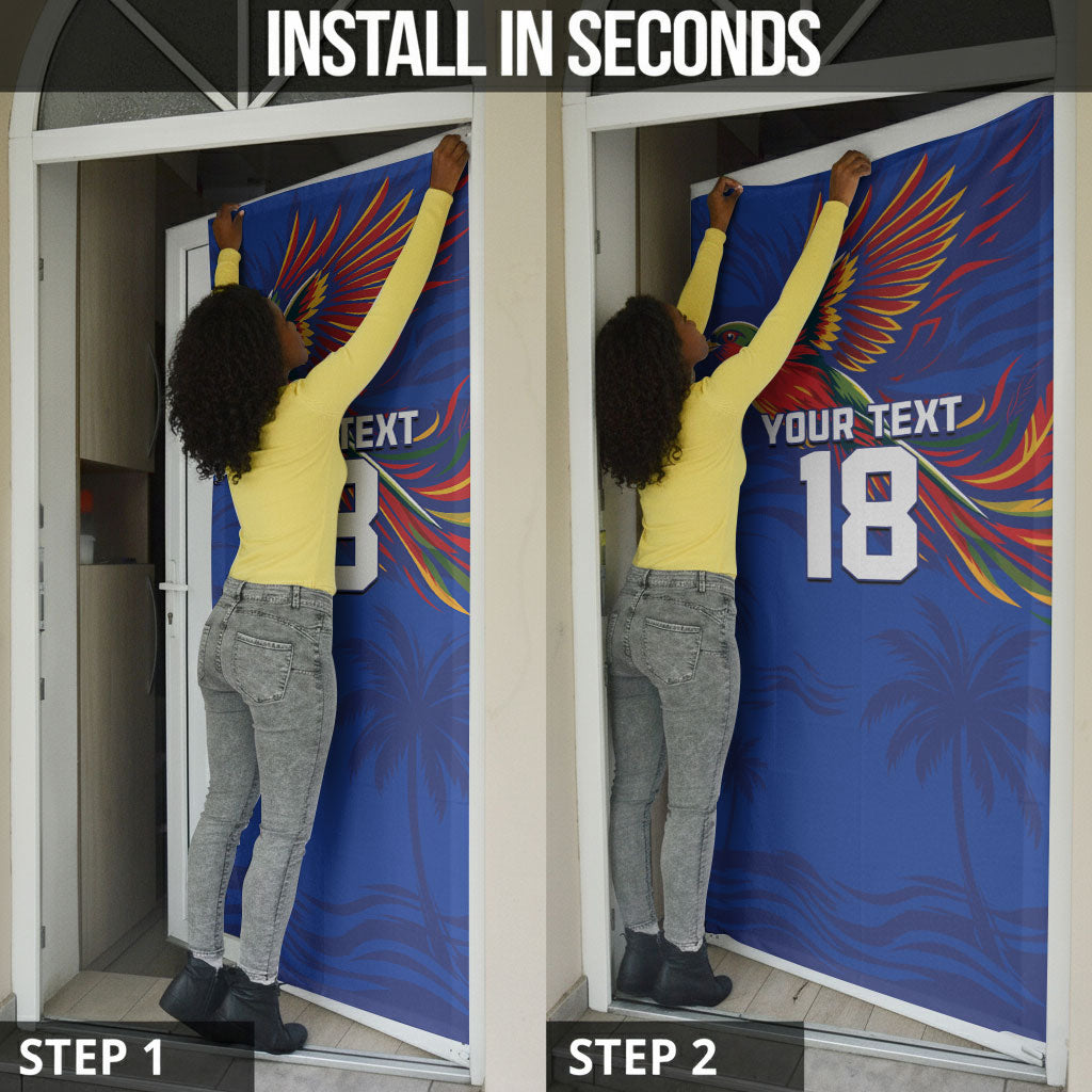 Haiti Heritage Football 2026 Custom Door Cover Hispaniolan Trogon Bird