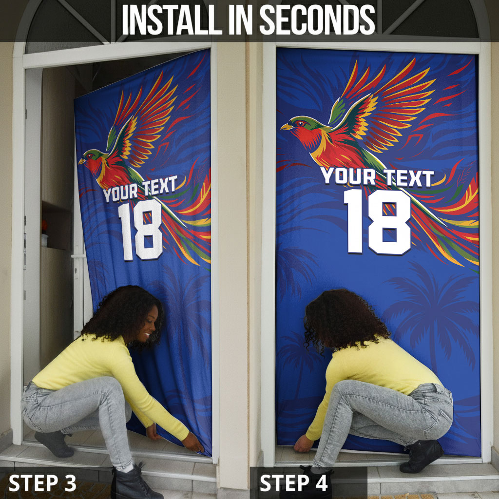 Haiti Heritage Football 2026 Custom Door Cover Hispaniolan Trogon Bird
