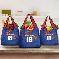 Haiti Heritage Football 2026 Custom Grocery Bag Hispaniolan Trogon Bird