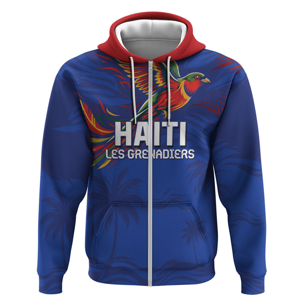 Haiti Heritage Football 2026 Custom Hoodie Hispaniolan Trogon Bird