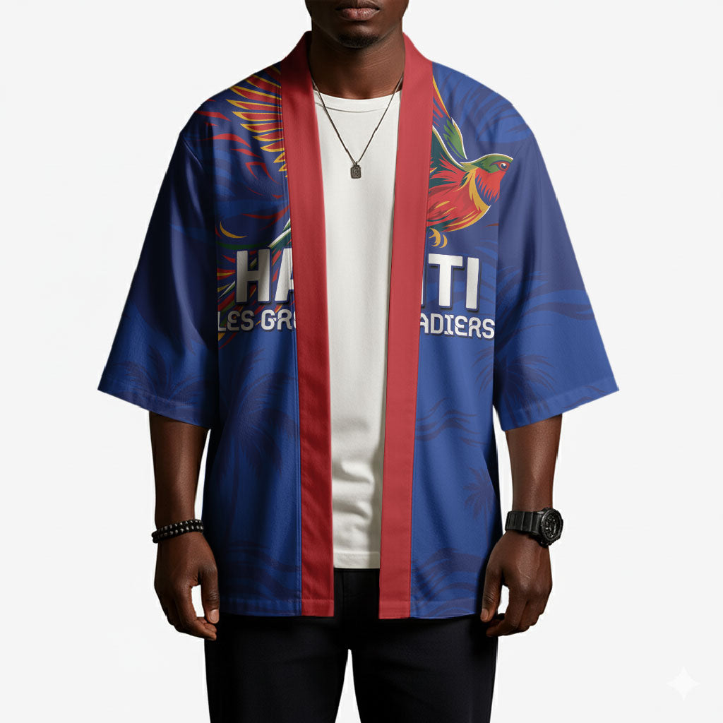 Haiti Heritage Football 2026 Custom Kimono Hispaniolan Trogon Bird