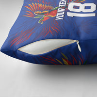 Haiti Heritage Football 2026 Custom Pillow Cover Hispaniolan Trogon Bird