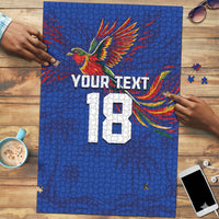 Haiti Heritage Football 2026 Custom Puzzle Hispaniolan Trogon Bird