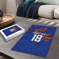 Haiti Heritage Football 2026 Custom Puzzle Hispaniolan Trogon Bird
