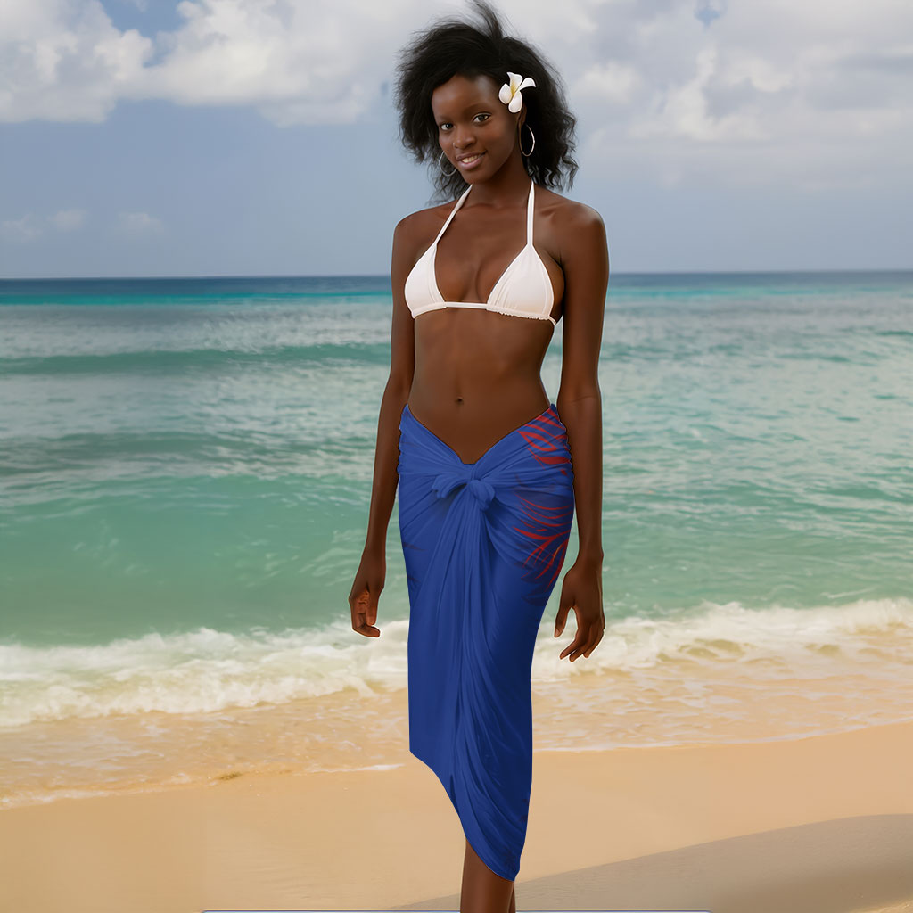 Haiti Heritage Football 2026 Custom Sarong Hispaniolan Trogon Bird