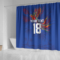 Haiti Heritage Football 2026 Custom Shower Curtain Hispaniolan Trogon Bird