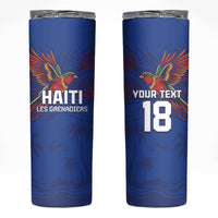 Haiti Heritage Football 2026 Custom Skinny Tumbler Hispaniolan Trogon Bird