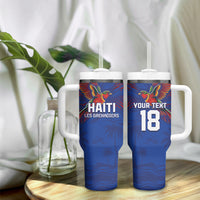 Haiti Heritage Football 2026 Custom Tumbler With Handle Hispaniolan Trogon Bird