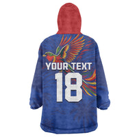 Haiti Heritage Football 2026 Custom Wearable Blanket Hoodie Hispaniolan Trogon Bird
