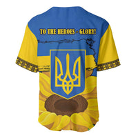 Ukraine Sunflower Peace Sign Baseball Jersey With Folk Patterns - Wonder Print Shop