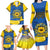 Ukraine Sunflower Peace Sign Family Matching Long Sleeve Bodycon Dress and Hawaiian Shirt With Folk Patterns - Wonder Print Shop