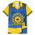 Ukraine Sunflower Peace Sign Family Matching Long Sleeve Bodycon Dress and Hawaiian Shirt With Folk Patterns - Wonder Print Shop