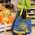 Ukraine Sunflower Peace Sign Grocery Bag With Folk Patterns