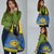 Ukraine Sunflower Peace Sign Grocery Bag With Folk Patterns