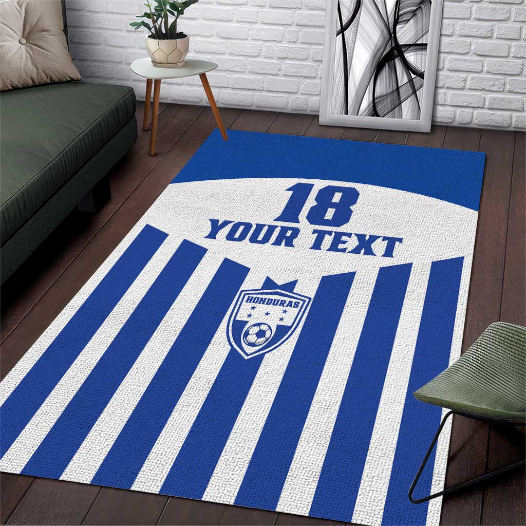 Custom Honduras Football Area Rug Los Catrachos Sporty Style - Wonder Print Shop