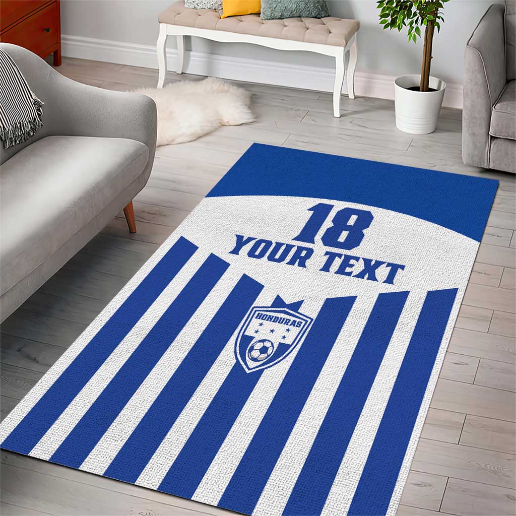 Custom Honduras Football Area Rug Los Catrachos Sporty Style - Wonder Print Shop